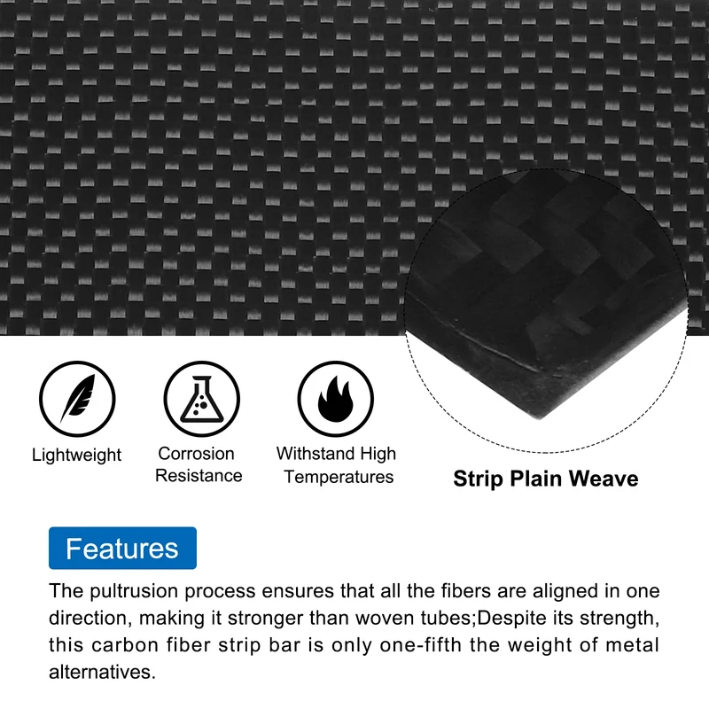 1 Pcs Carbon Fiber Sheet 500x400x1mm Matte Finish Plain Weave Panel Sheet