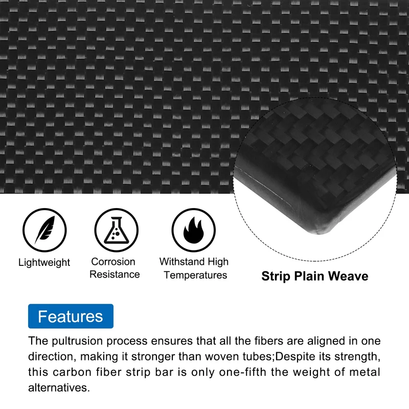 1 Pcs Carbon Fiber Sheet 500x400x3mm Matte Finish Plain Weave Panel Sheet