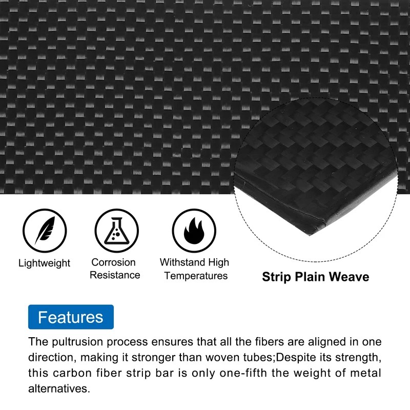 1 Pcs Carbon Fiber Sheet 500x400x2.5mm Matte Finish Plain Weave Panel Sheet
