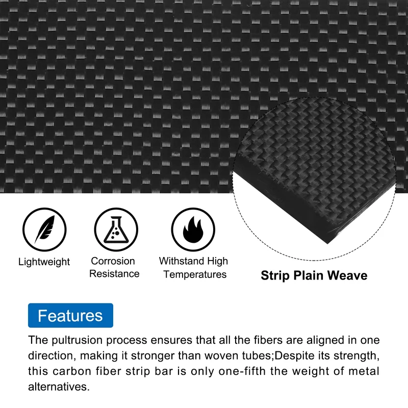 1 Pcs Carbon Fiber Sheet 500x400x1mm Glossy Surface Plain Weave Panel Sheet