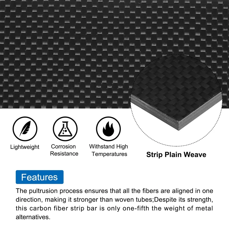 1 Pcs Carbon Fiber Sheet 500x400x4.5mm Matte Finish Plain Weave Panel Sheet