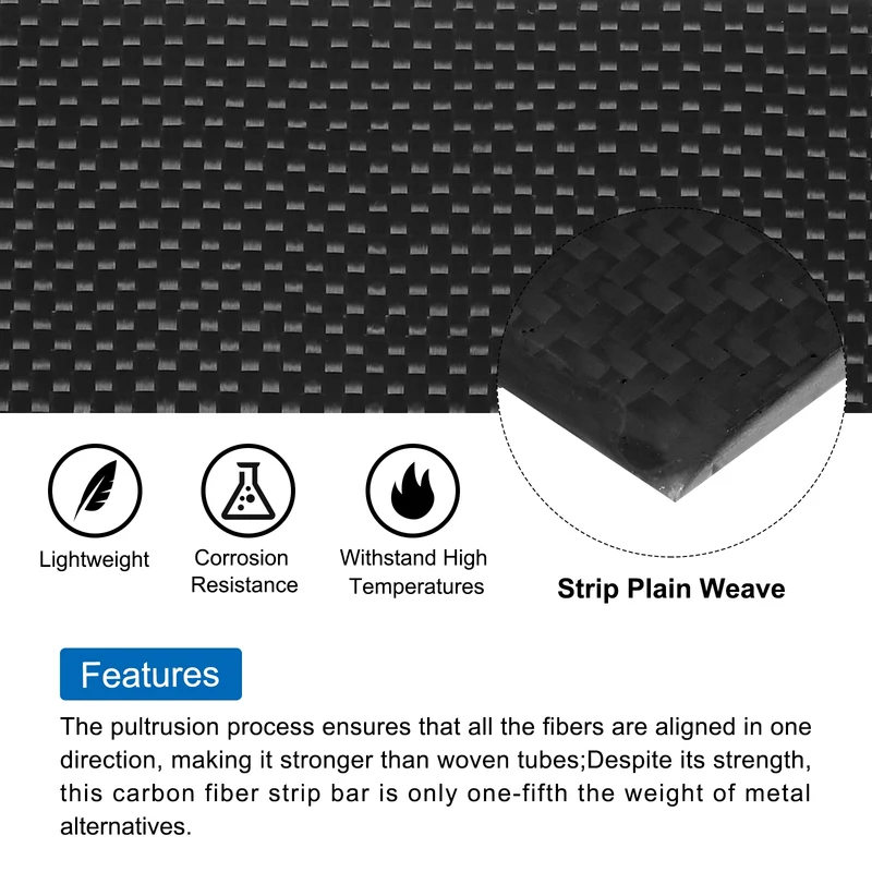 1 Pcs Carbon Fiber Sheet 500x400x3.5mm Matte Finish Plain Weave Panel Sheet