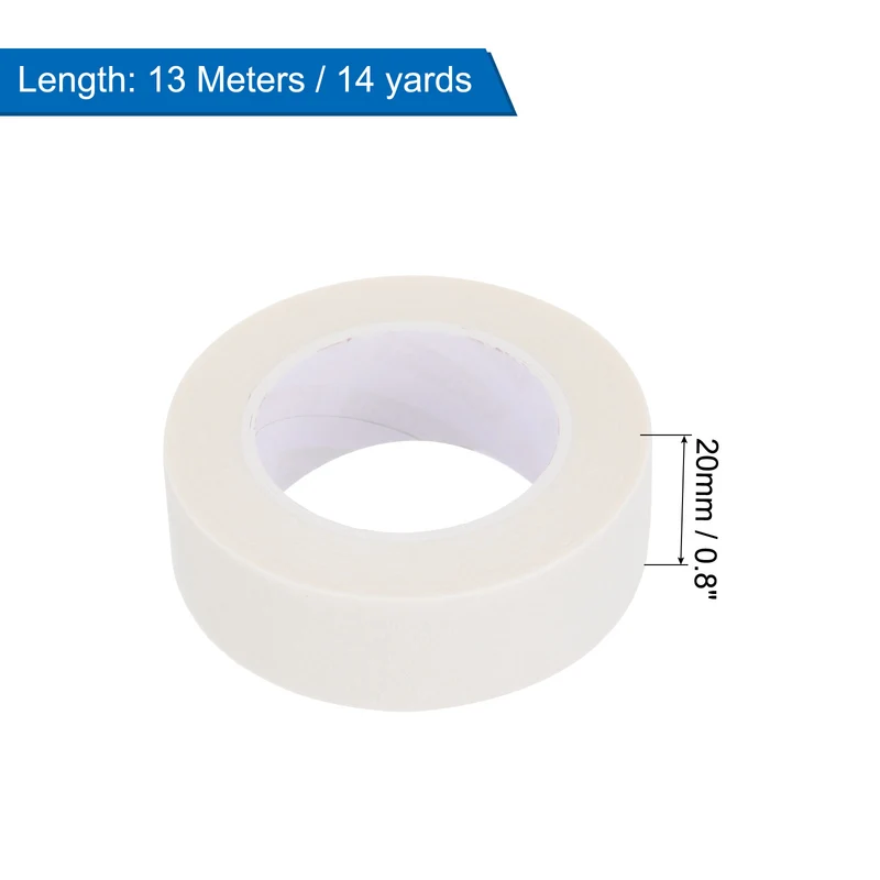 8 Pcs 0.8 Inch Wide 14 Yards White Masking Tape Painters Tape Rolls