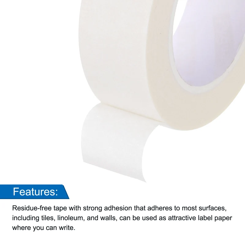 8 Pcs 0.8 Inch Wide 14 Yards White Masking Tape Painters Tape Rolls
