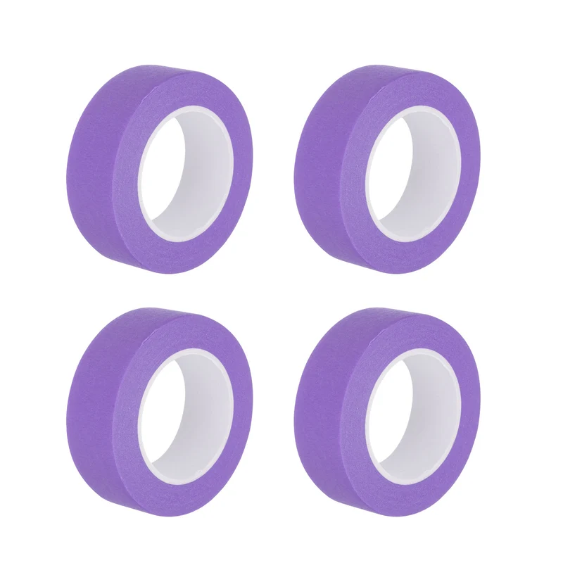 4 Pcs 0.8 Inch Wide 14 Yards Purple Masking Tape Painters Tape Rolls