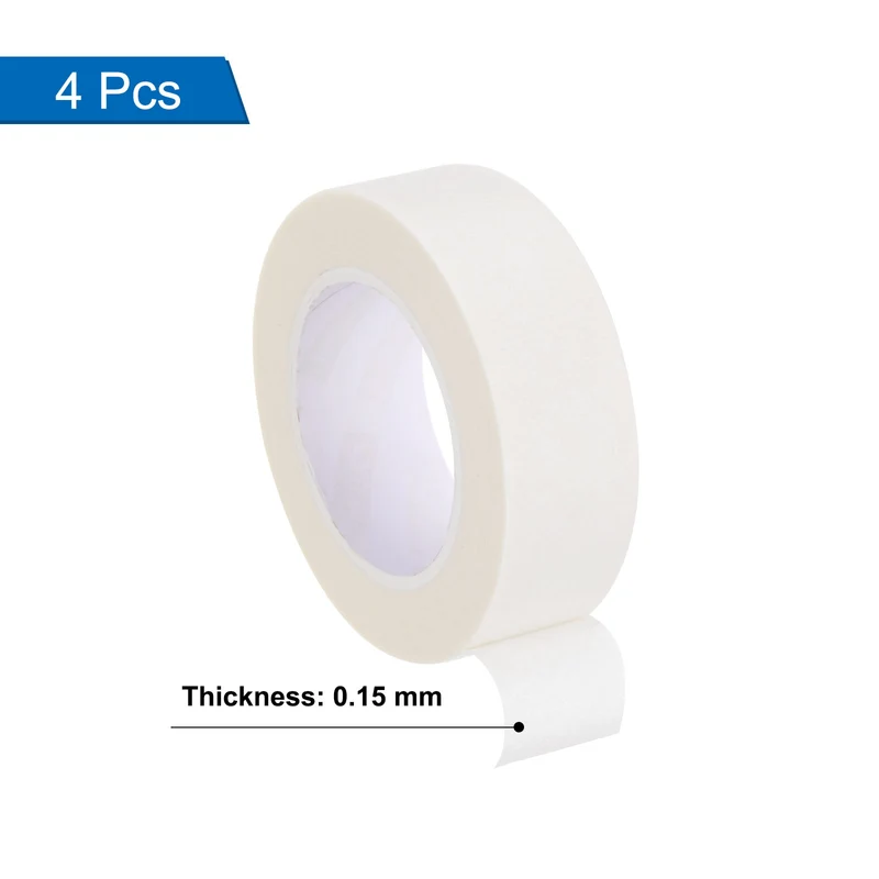 4 Pcs 0.8 Inch Wide 14 Yards White Masking Tape Painters Tape Rolls