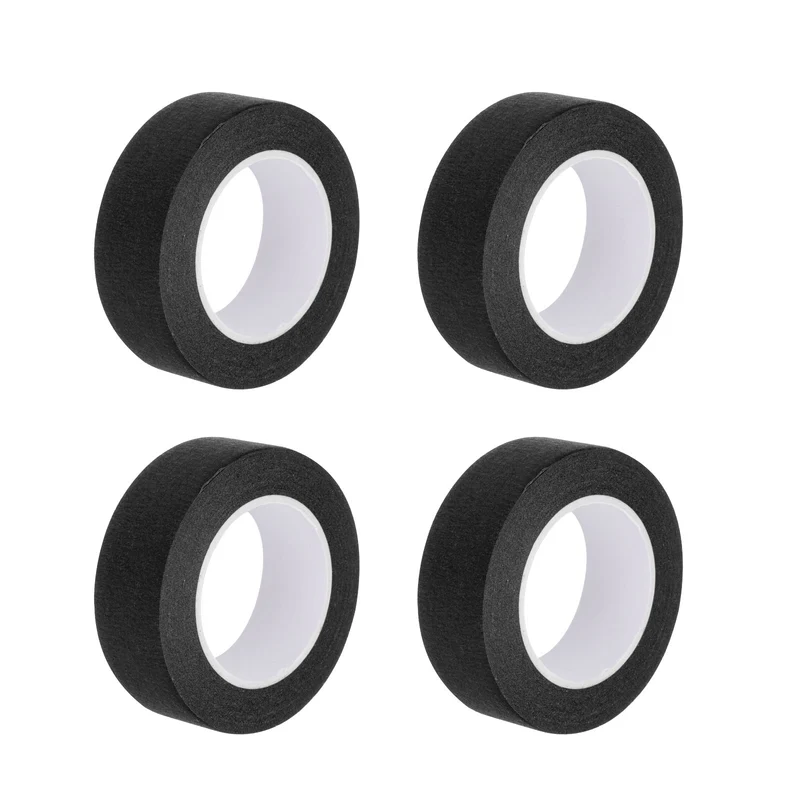 4 Pcs 0.8 Inch Wide 14 Yards Black Masking Tape Painters Tape Rolls