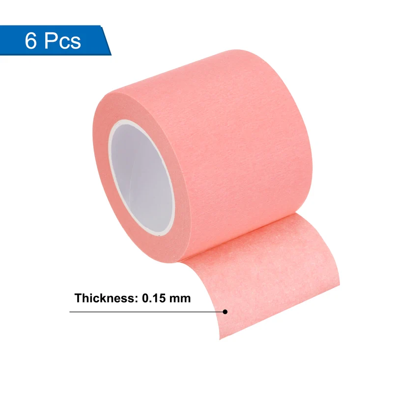 6 Pcs 2 Inch Wide 14 Yards Pink Masking Tape Painters Tape Rolls