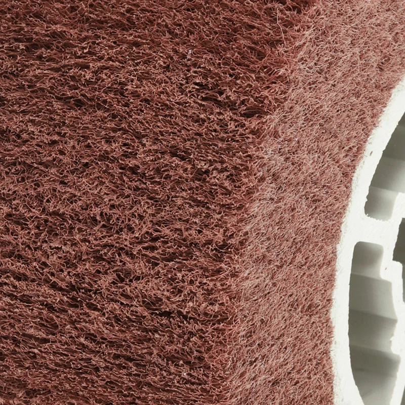 2pcs 120x100mm 800 Grit Non-Woven Wire Drawing Abrasive Polishing Wheel Red