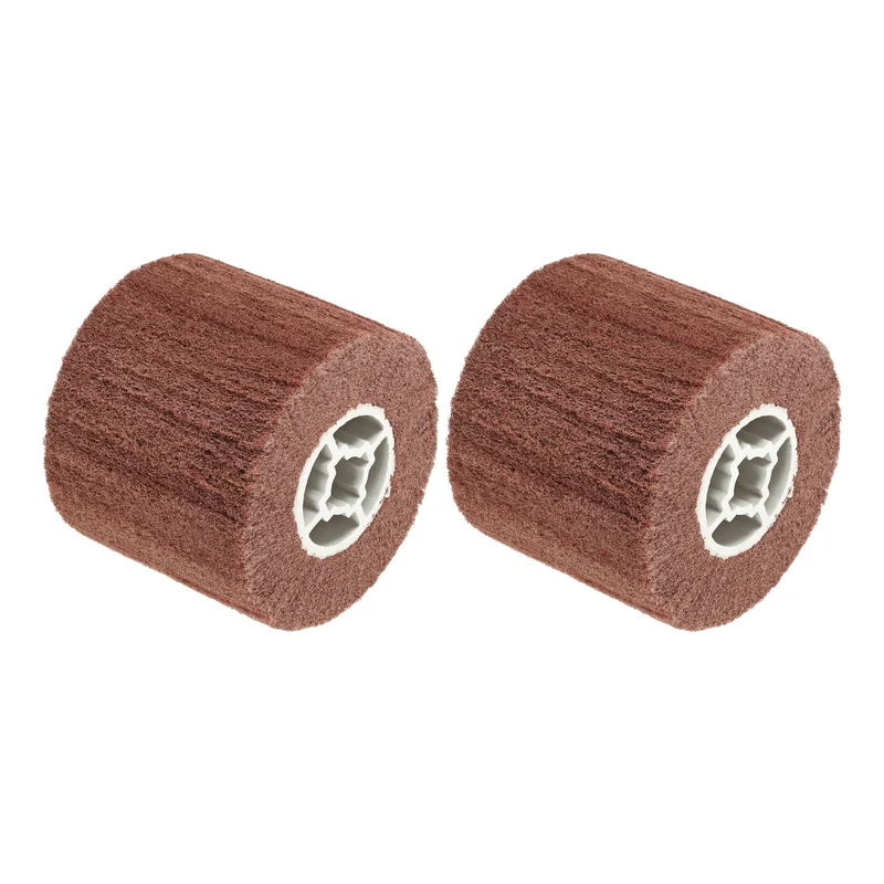 2pcs 120x100mm 600 Grit Non-Woven Wire Drawing Abrasive Polishing Wheel Red