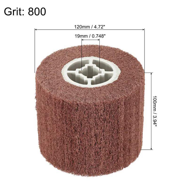 120x100mm 800 Grit Non-Woven Wire Drawing Abrasive Polishing Wheel Red