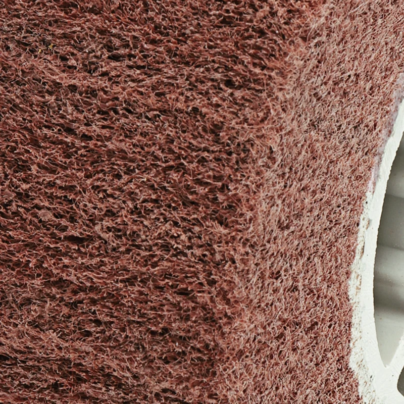 120x100mm 320 Grit Non-Woven Wire Drawing Abrasive Polishing Wheel Red