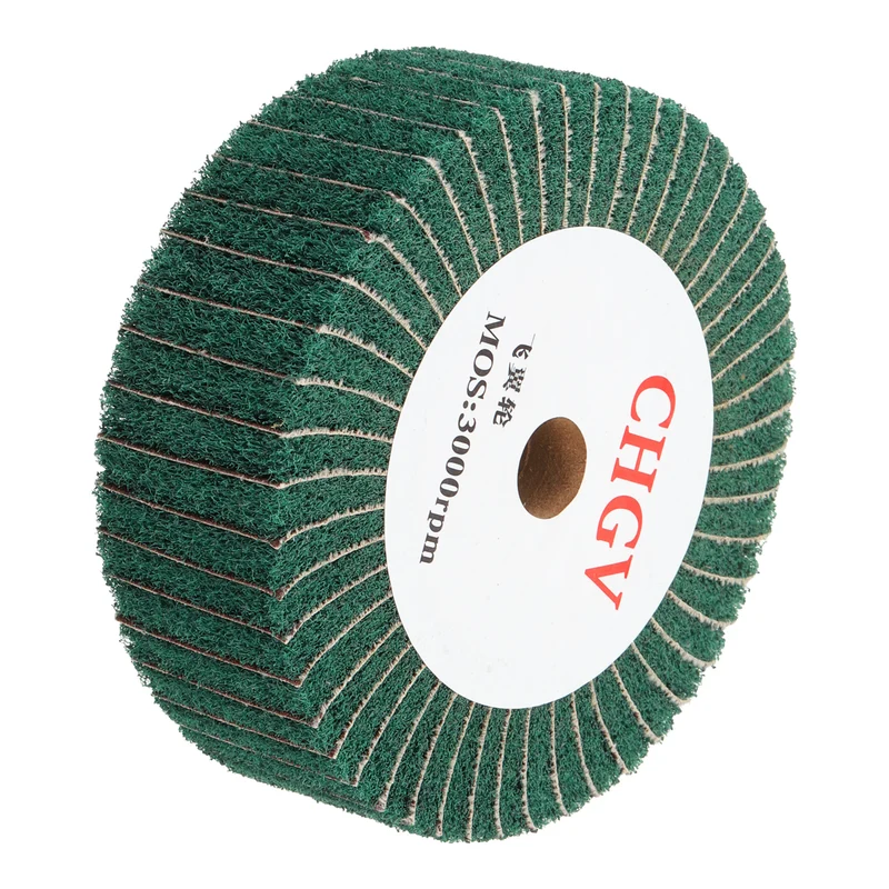 150mmx50mm 180 Grit Abrasive Cloth Nylon Wire Drawing Polishing Wheel Green