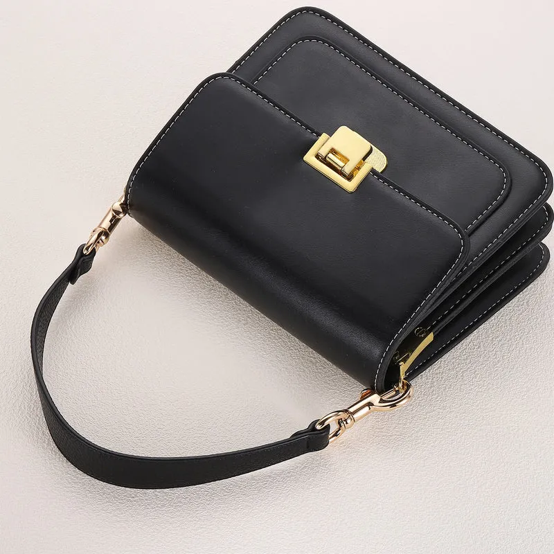 14.17 Inch PU Leather Short Bag Strap with Clasp, Khaki, Silver Buckle