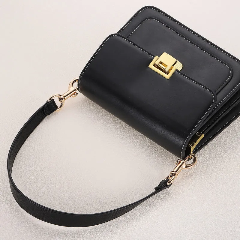 19.29 Inch PU Leather Short Bag Strap with Clasp, Grey, Silver Buckle