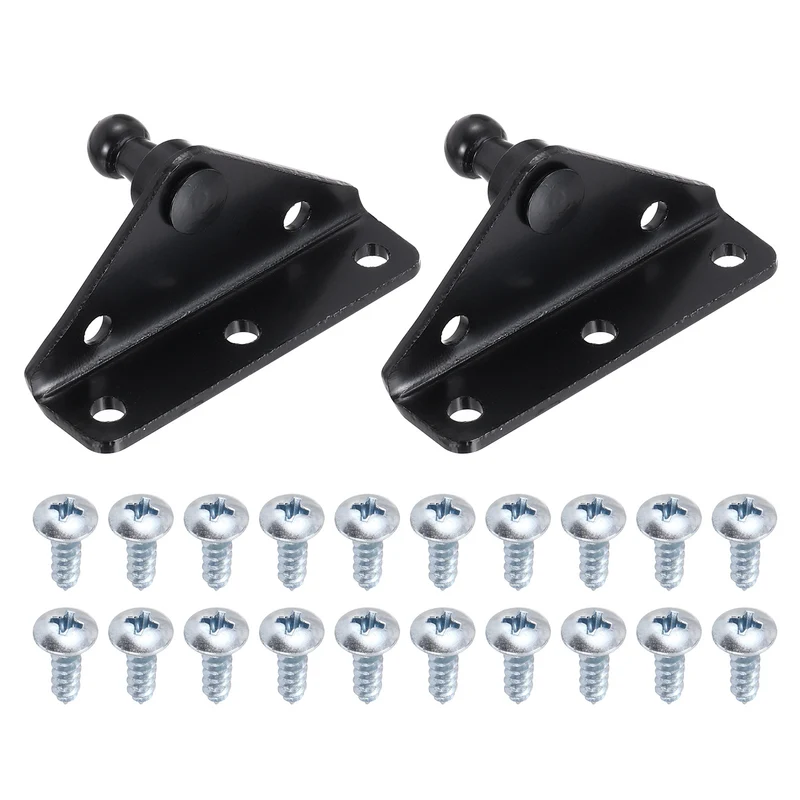 5.08mm Ball Stud Mounting Bracket,Steel Gas Strut Mount,2Set Black