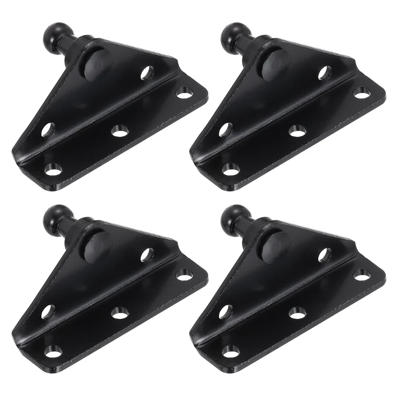 5.08mm Ball Stud Mounting Bracket,Steel Gas Strut Mount,4Pcs Black
