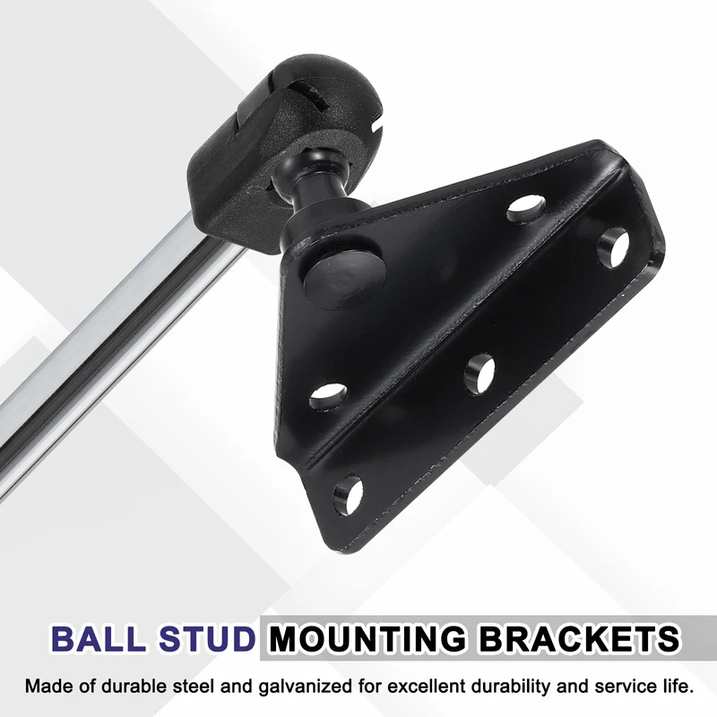 5.08mm Ball Stud Mounting Bracket,Steel Gas Strut Mount,2Pcs Black