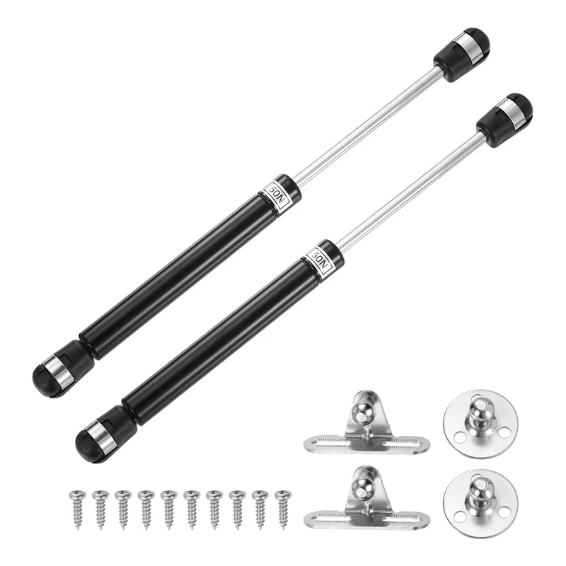 10 Inch 50N/10lb Gas Shock Strut Lift Support, (Black, Set of 4)