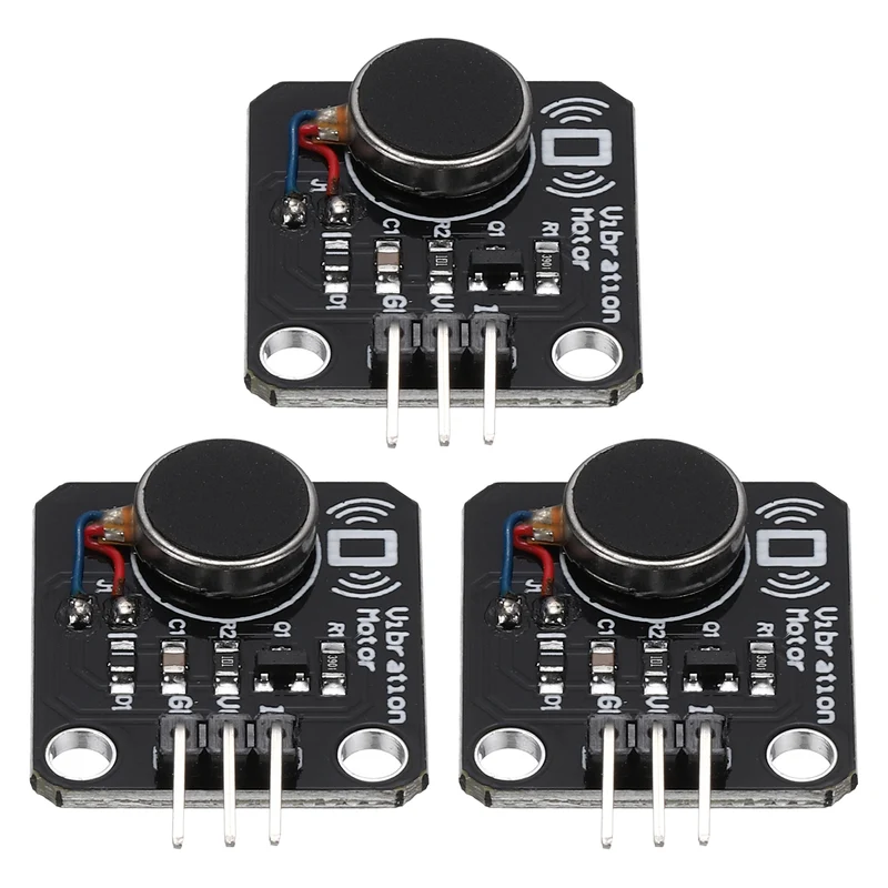 3Pcs Vibration Motor Module, 9000RPM DC 3-5.3V Vibration Motor Switch Module