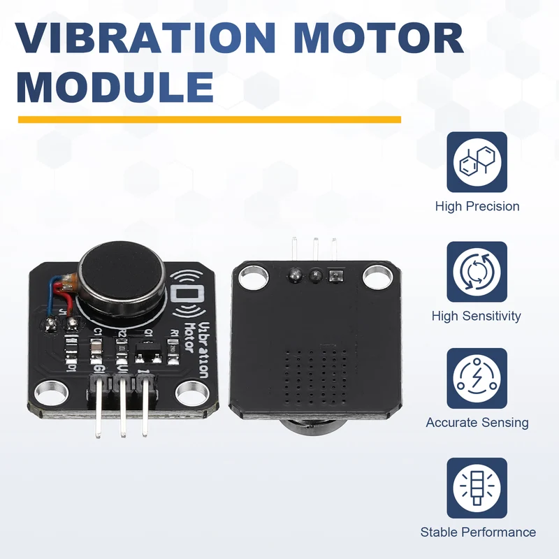 3Pcs Vibration Motor Module, 9000RPM DC 3-5.3V Vibration Motor Switch Module