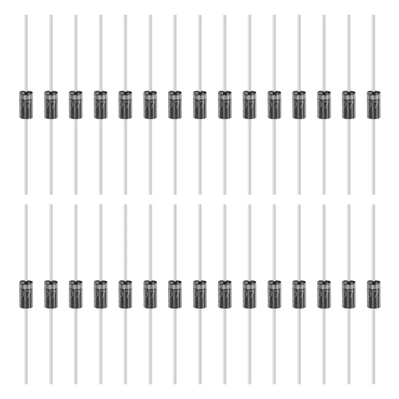 30 Pcs 1N4007 Rectifier Diode, 1A 1000V DO-41 Electronic Silicon Diodes