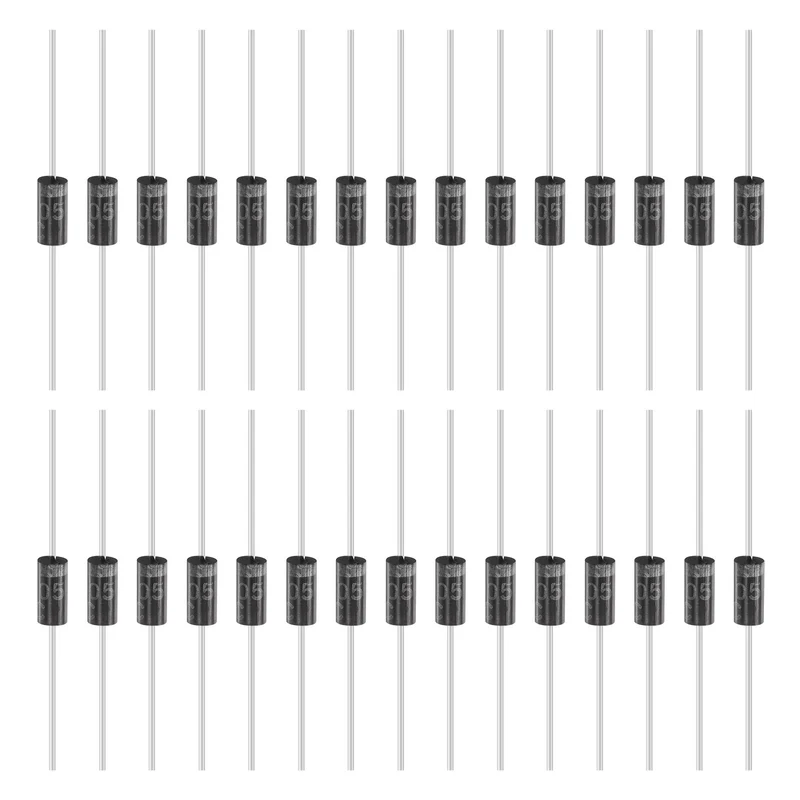 30 Pcs 1N4005 Rectifier Diode, 1A 600V DO-41 Electronic Silicon Diodes