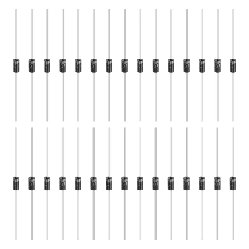 30 Pcs 1N4001 Diode for Rectification, 1A 50V DO-41 Electronic Silicon Diodes