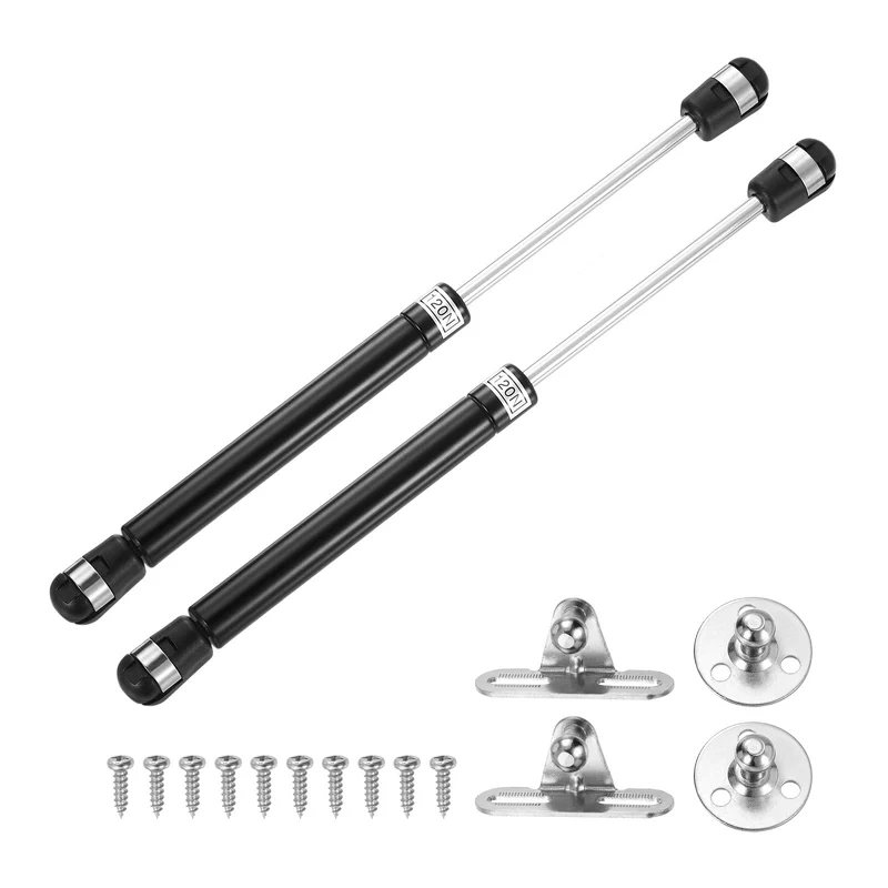 10 Inch 120N/26lb Gas Shock Strut Lift Support, (Black, Set of 4)