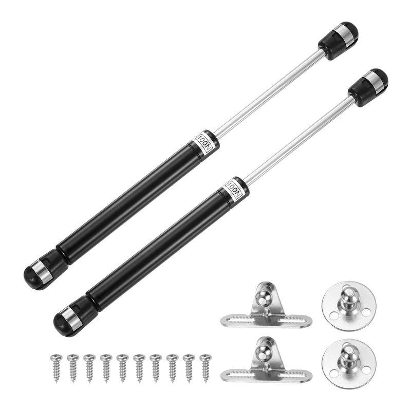 10 Inch 100N/22.5lb Gas Shock Strut Lift Support, (Black, Set of 6)