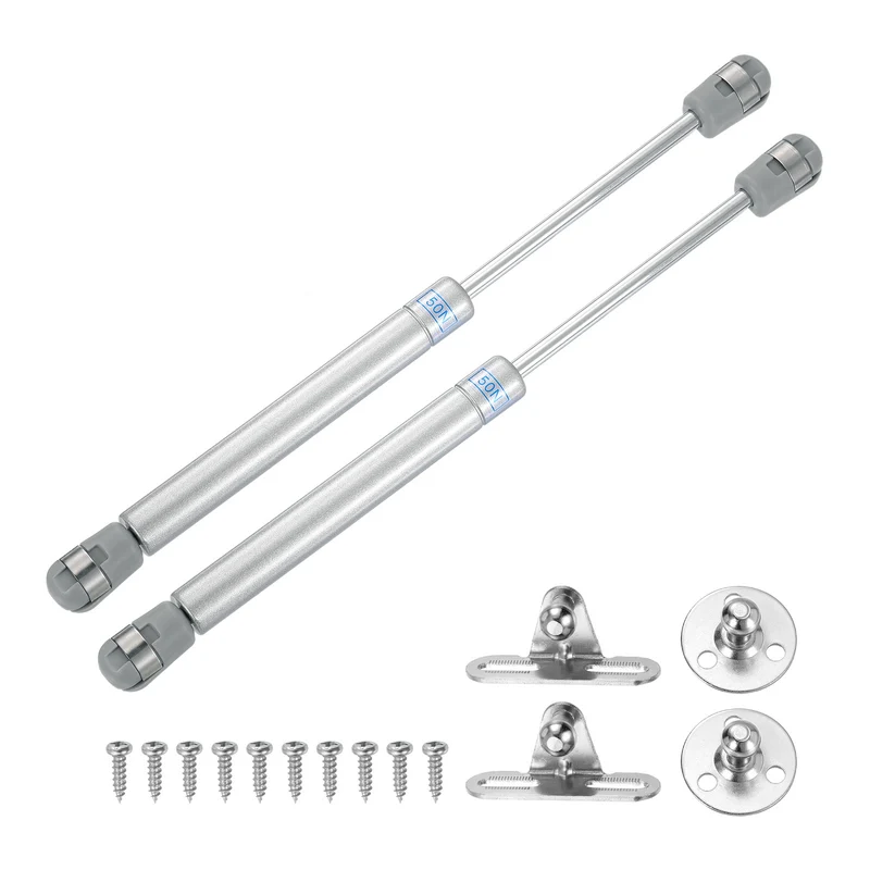 10 Inch 50N/10lb Gas Shock Strut Lift Support, (Silver, Set of 10)