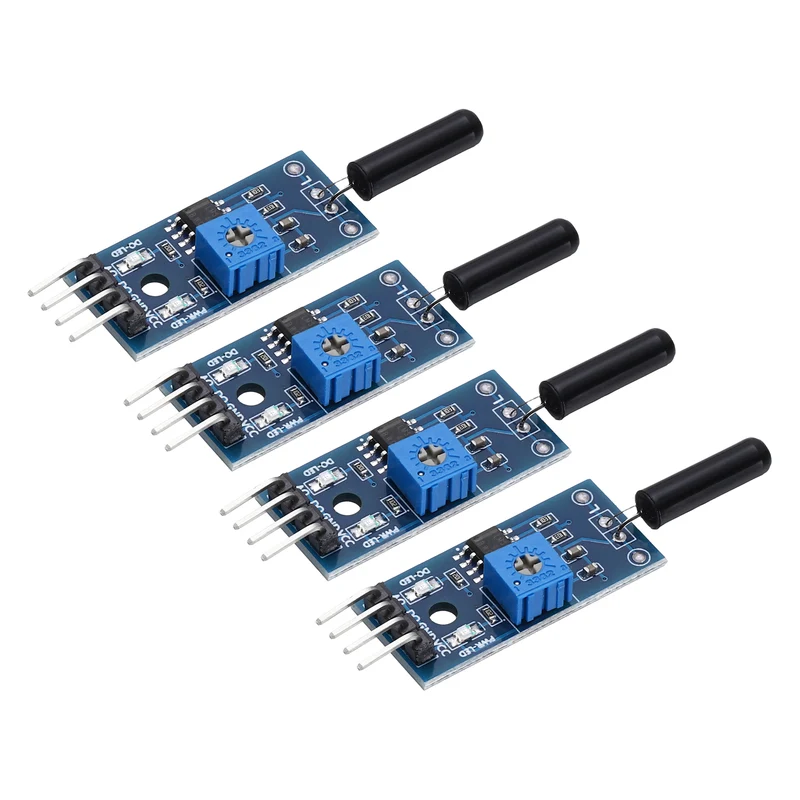 4Pcs SW-18010P Vibration Sensor Module 3.3-5V High Sensitivity Sensor Switch