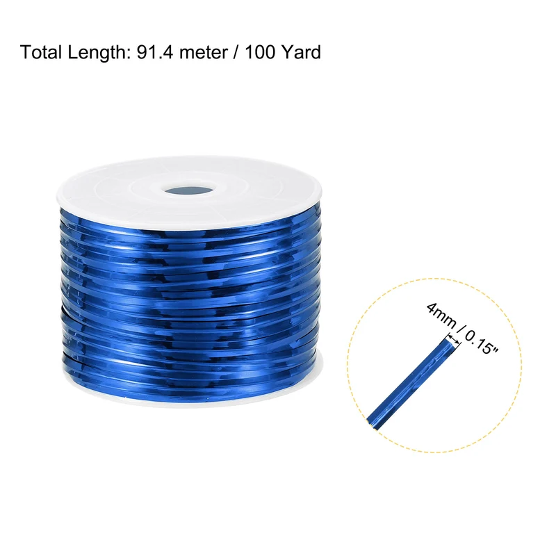 100 Yards Metallic Twist Ties for Bread Cake Candy Wedding Supplies, Blue