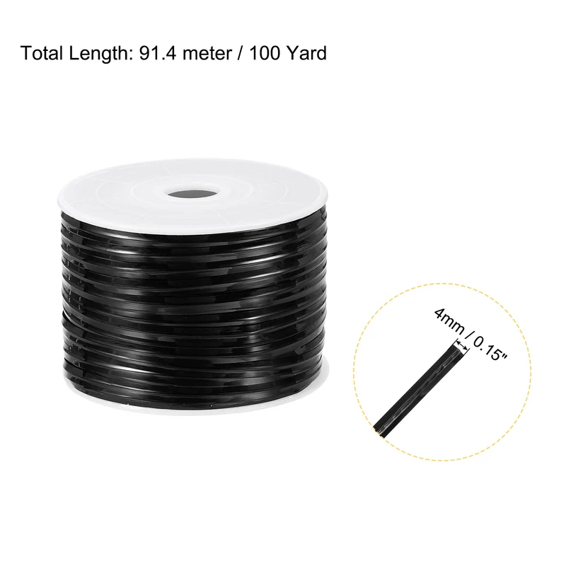 100 Yards Metallic Twist Ties for Bread Cake Candy Wedding Supplies, Black