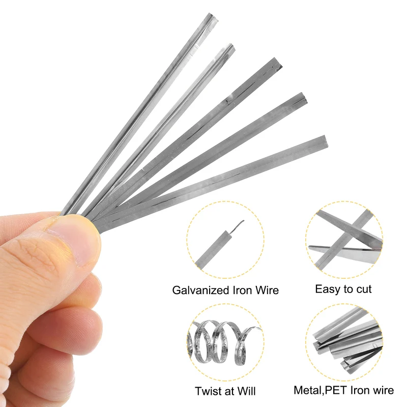 100 Yards Metallic Twist Ties for Bread Cake Candy Wedding Supplies, Silver