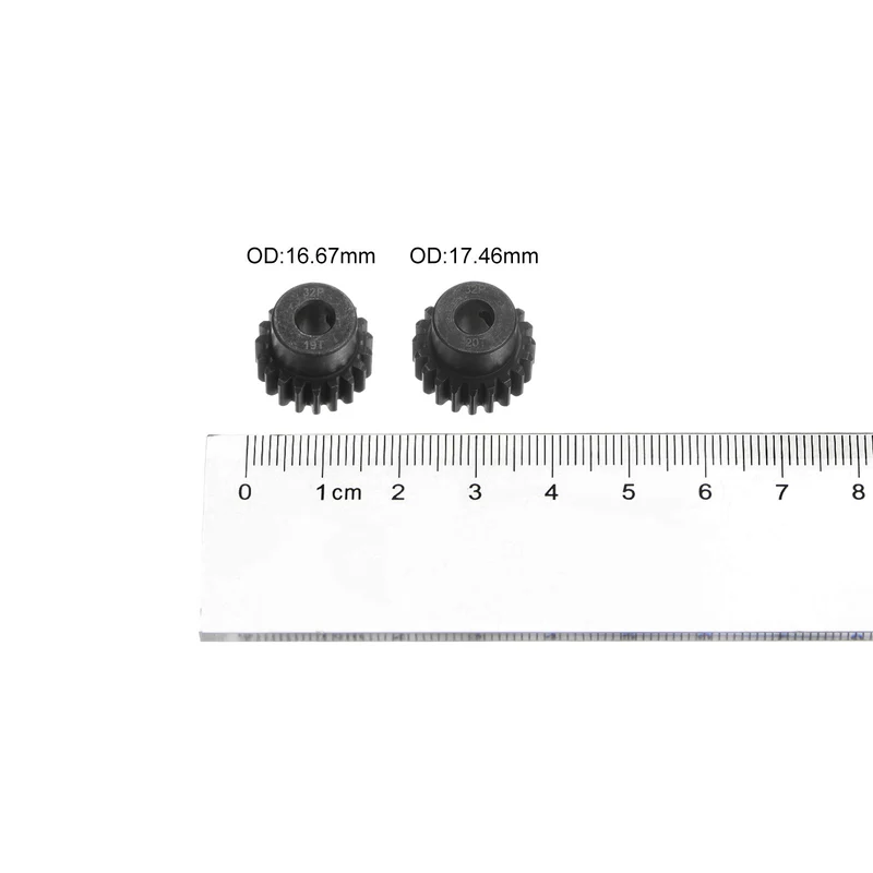 32P Hardened Pinion Motor Gear Set 19T 20T Fit 5mm RC Motor Shaft