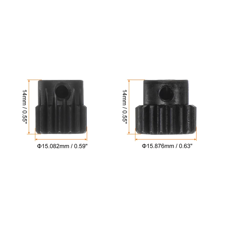 32P Hardened Pinion Motor Gear Set 17T 18T Fit 5mm RC Motor Shaft