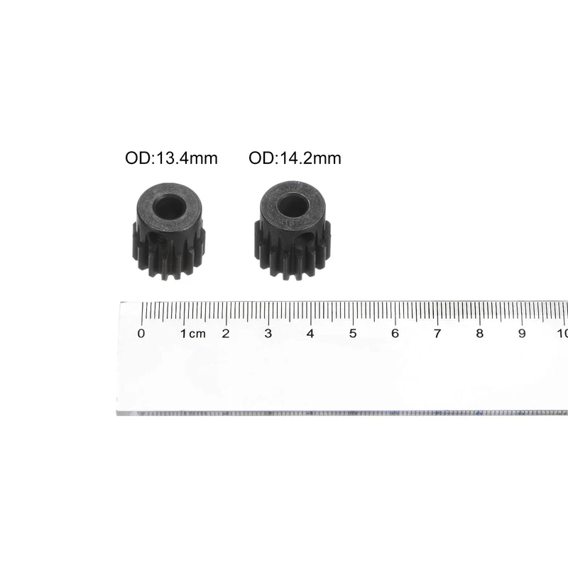 32P Hardened Pinion Motor Gear Set 5pcs 15T 16T Fit 5mm RC Motor Shaft 0.8 Metric Pitch 32 Pitch Gears for RC Car, with Hex Key