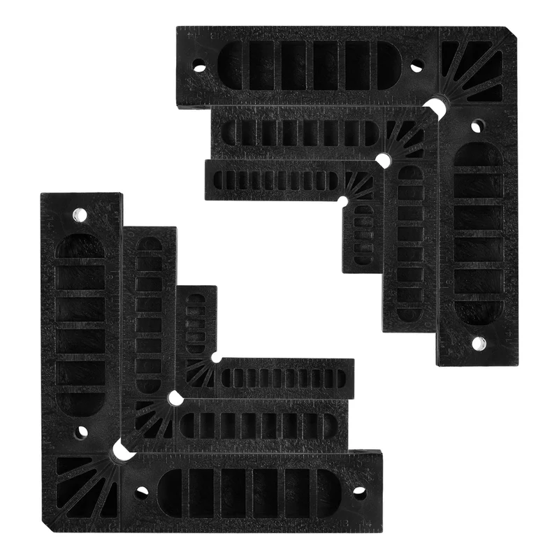 6pcs 90 Degree Positioning Squares 3"/4"/6" Right Angle Corner Clamps, Black