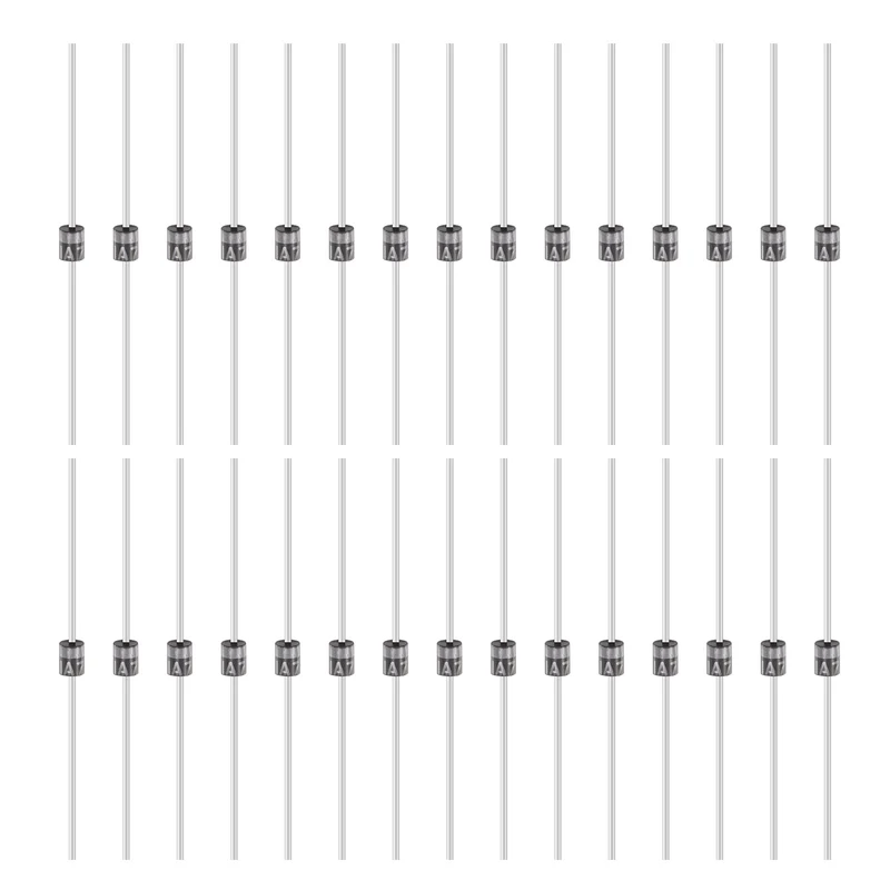 30 Pcs 1A7 Rectifier Diode, 1A 1000V R-1 Electronic Silicon Diodes