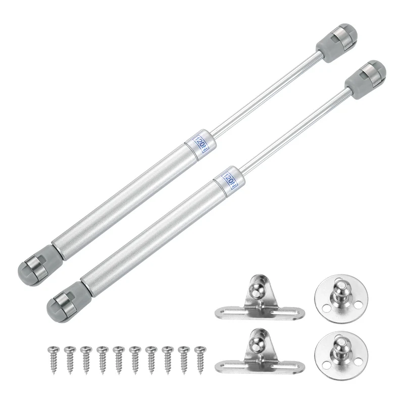 10 Inch 120N/26lb Gas Shock Strut Lift Support, (Silver, Set of 10)