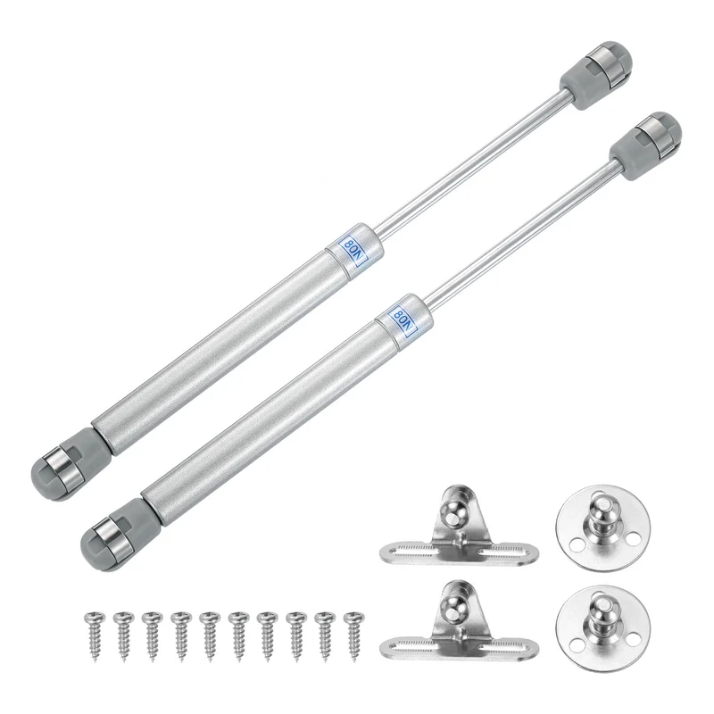 10 Inch 80N/18lb Gas Shock Strut Lift Support, (Silver, Set of 4)