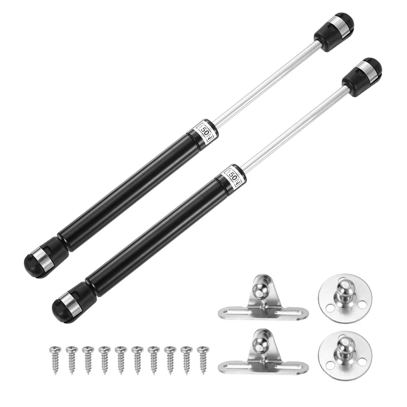 10 Inch 150N/33lb Gas Shock Strut Lift Support, (Black, Set of 6)