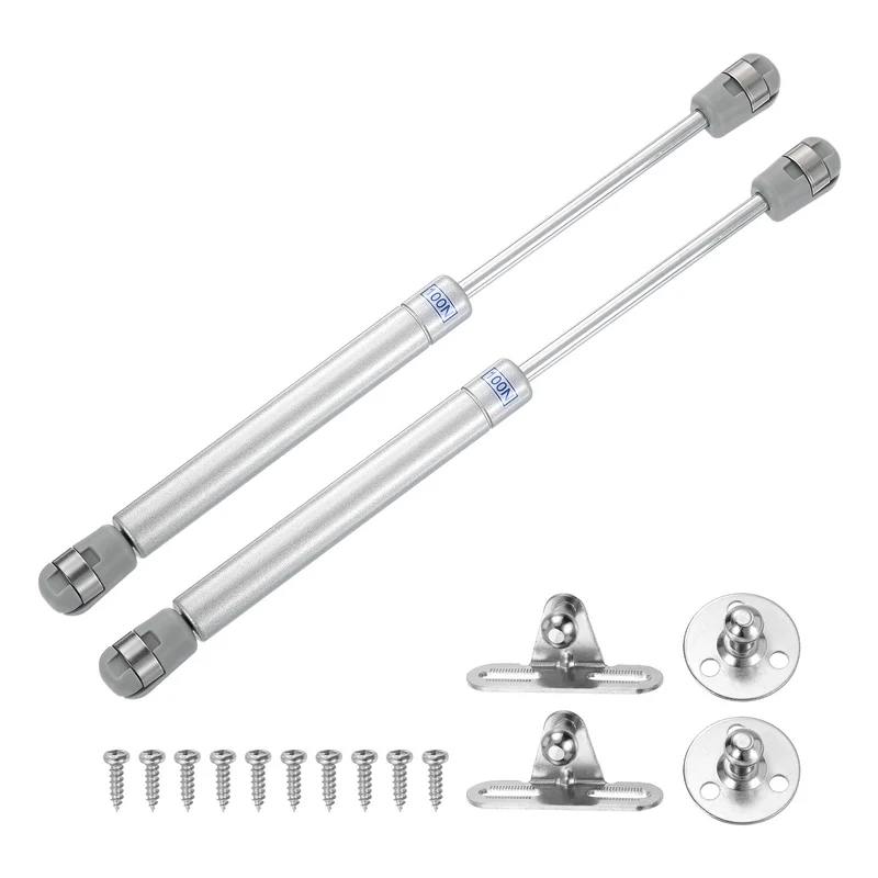 10 Inch 100N/22.5lb Gas Shock Strut Lift Support, (Silver, Set of 10)
