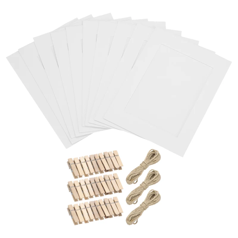 30PCS 7 x 5 Inch Paper Photo Frames, White