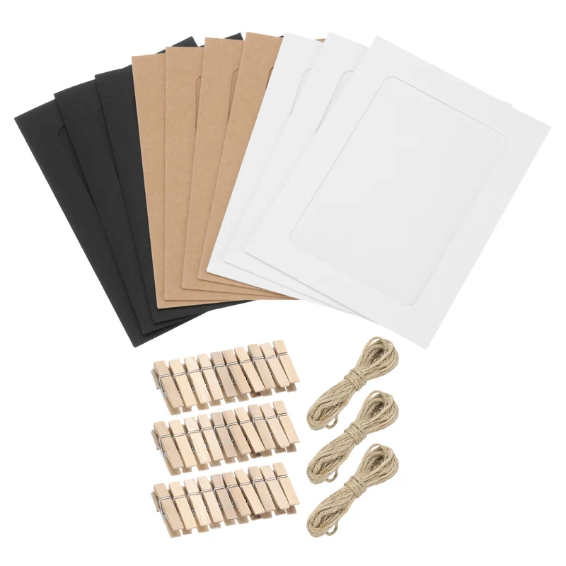 30PCS 5 x 4 Inch Paper Photo Frames, Black&White