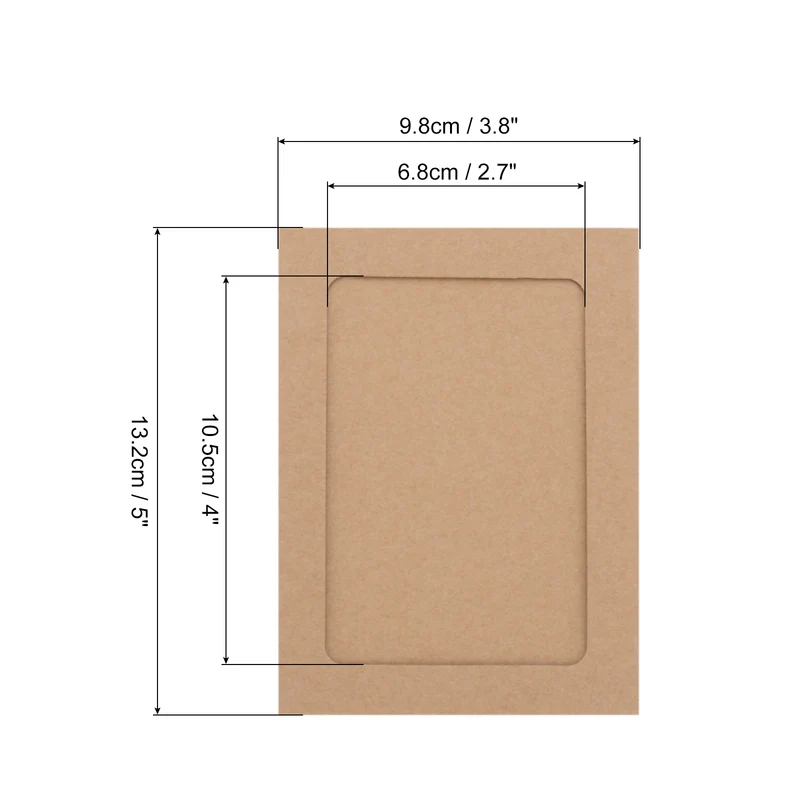 30PCS Paper Photo Frame, 5 x 4 Inch Cardboard Picture Frames with Clips & Strings DIY Photo Hanging Display for Home Office Decor, Brown
