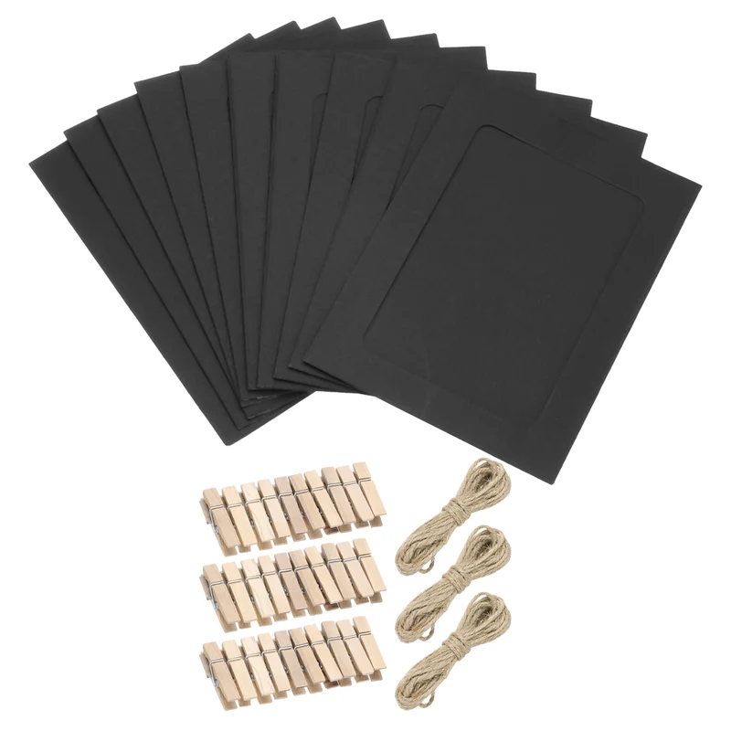 30PCS 5 x 4 Inch Paper Photo Frames, Black