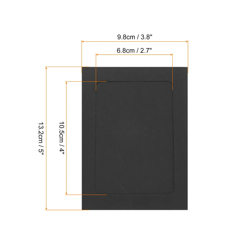 30PCS 5 x 4 Inch Paper Photo Frames, Black