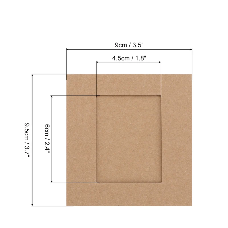 30PCS 4 x 4 Inch Paper Photo Frames with Clips & Strings, Brown